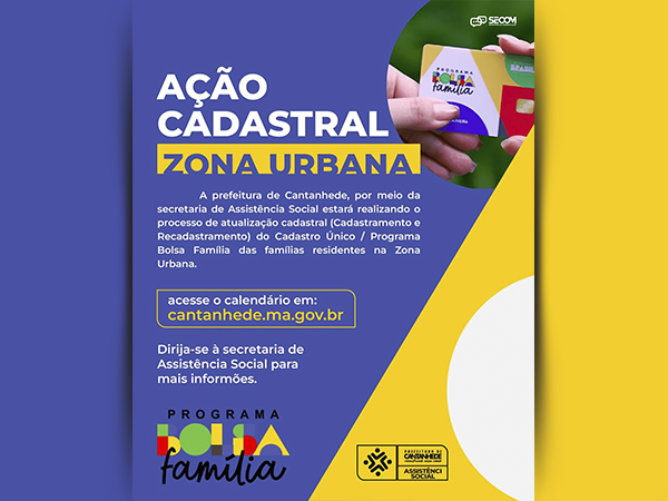 AÇÃO CADASTRAL
PROGRAMA BOLSA FAMÍLIA