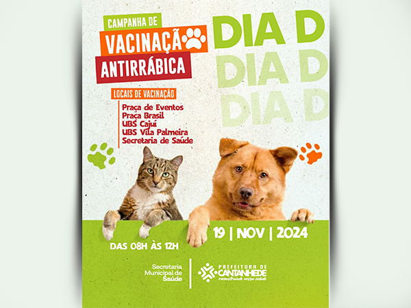 DIA D - CAMPANHA DE VACINAÇÃO ANTIRRÁBICA