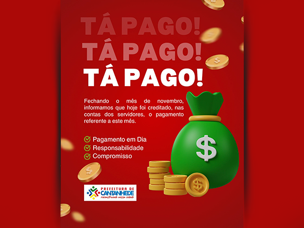 NOVEMBRO TÁ PAGO!