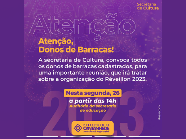 ATENÇÃO, DONOS DE BARRACA!